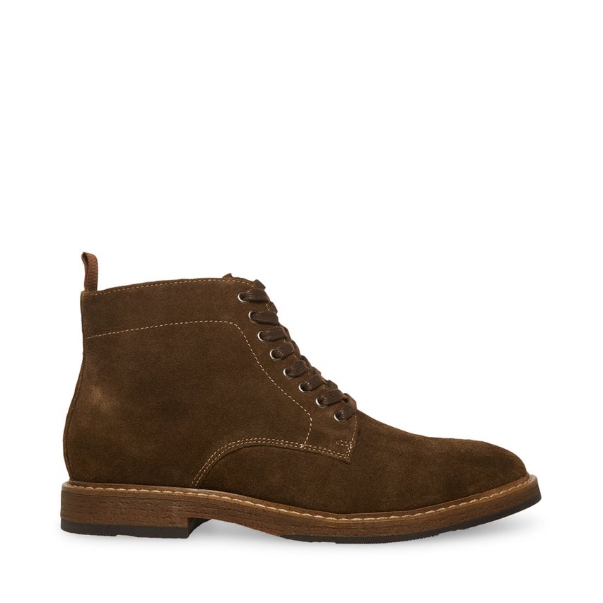 Botines Steve Madden Mitchell Gamuza Hombre Marrones Oscuro | ES YW1839